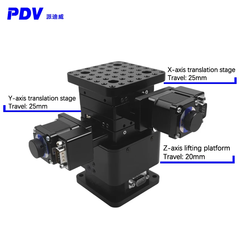 Electric three-dimensional combined table, XYZ translation table, lifting table PP110-25 + SN20