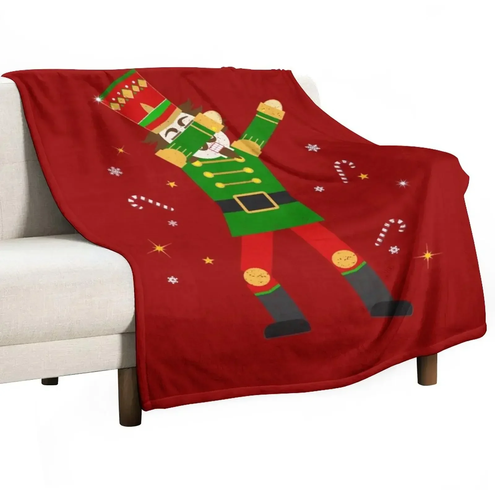 Nutcracker Dabbing Candy Canes Christmas Dab Funny Christmas Holiday Gift Throw Blanket Sofa Quilt Heavy Blankets