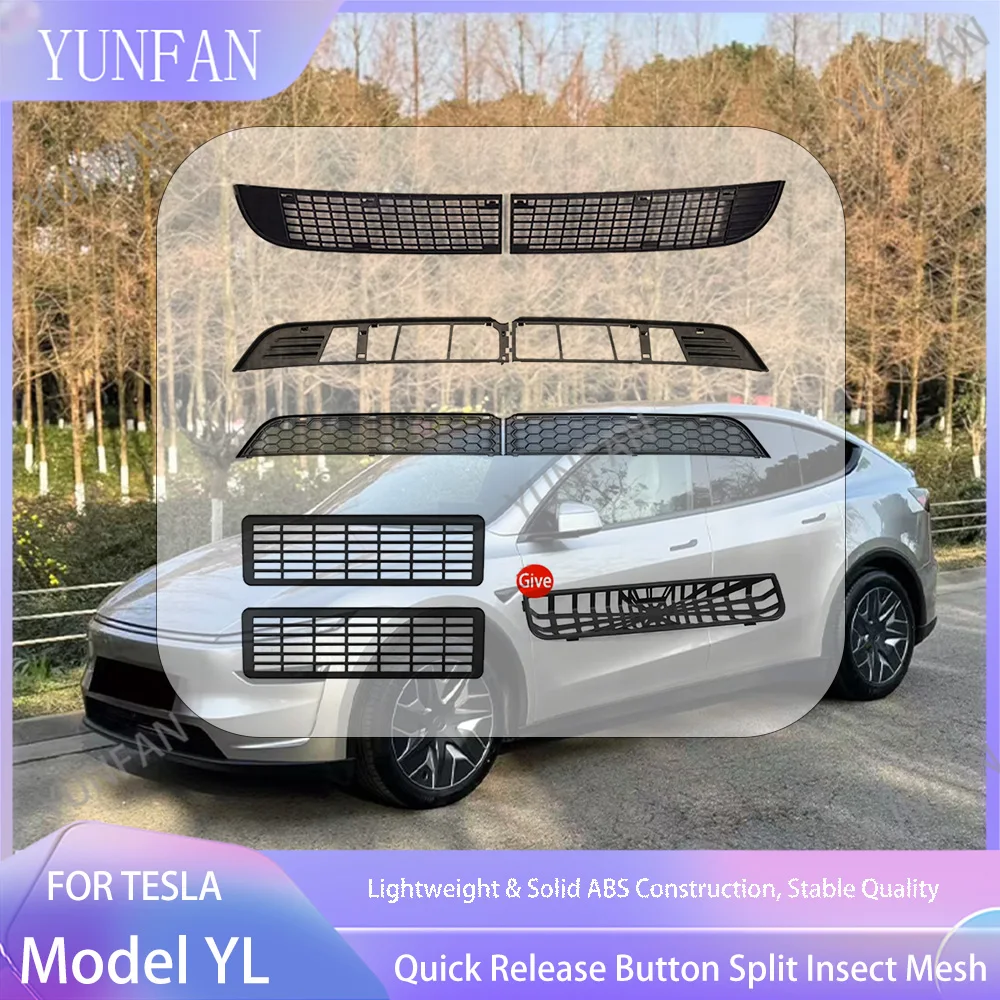 Front Lower Bumper Inner Air Inlet Protection Grille Dust Bug Barrier Screen Custom For Tesla Model YL 2026