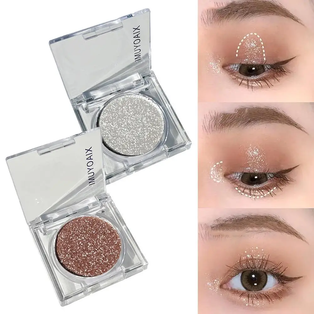 Diamant Lidschatten glänzend Text marker Perl glanz Schimmer hell monochrom Glitter Lidschatten Palette Augen Make-up Kosmetik Werkzeuge