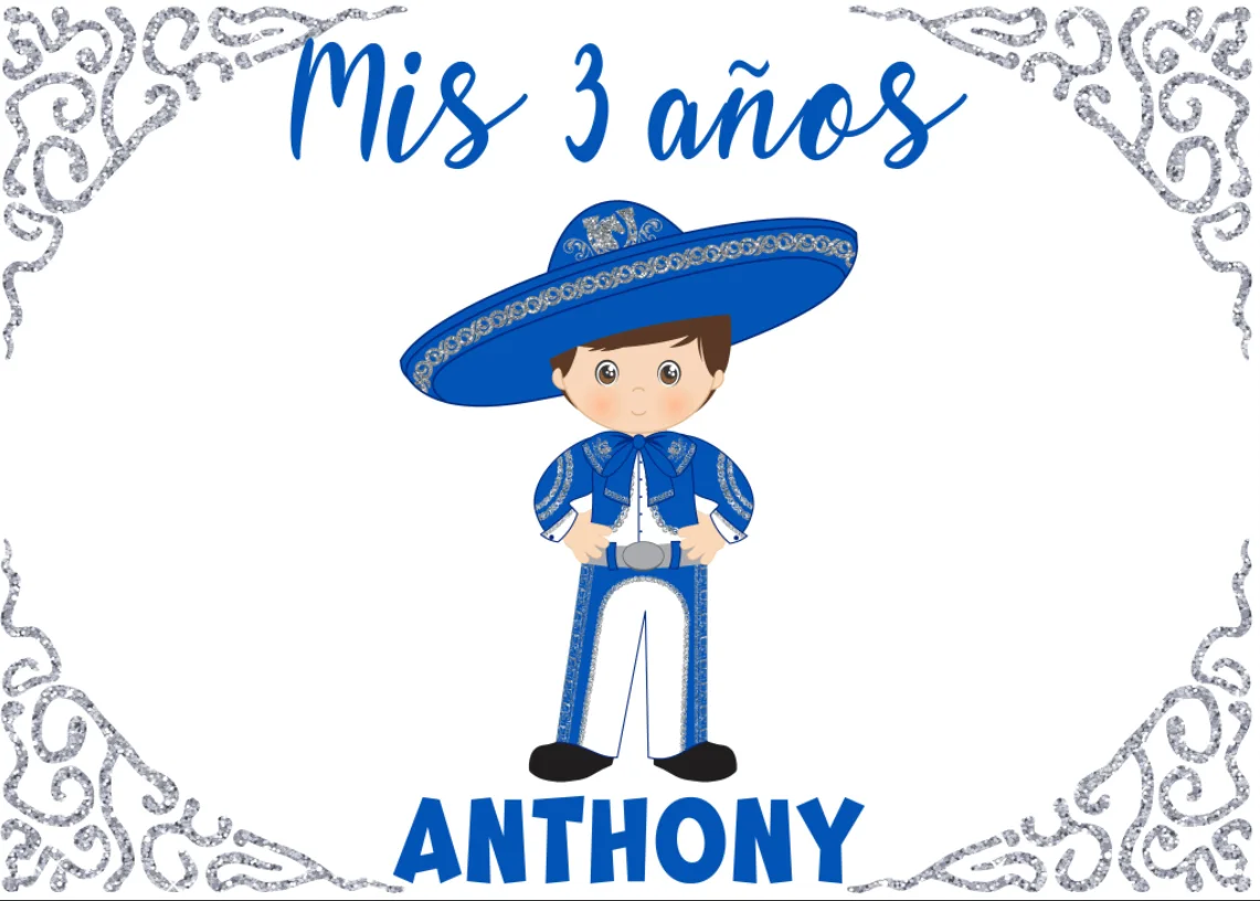 7x5FT Personalized Mis 15 Anos Quince Birthday Cakes Outdoor Weatherproof Custom Photo Backdrop Background Polyester Polycotton