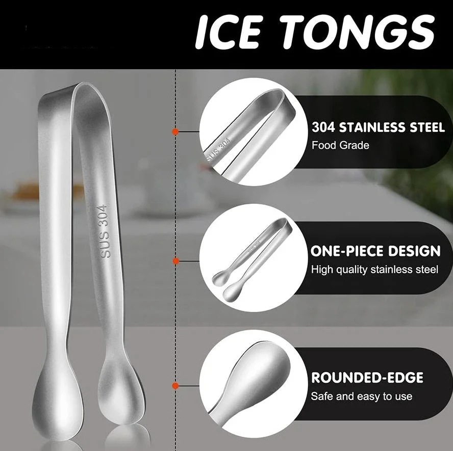 Sugar Cube Tongs Multi-color Ice Clamp Stainless Steel Electroplated Ice Tongs Ice Clip For Bar  Sugar Cube Meal Clip〔CC11〕