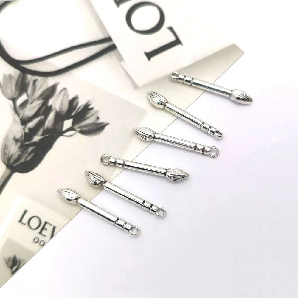 30 sztuk/partia-30x4mm zawieszki do breloczka z pędzlem do malowania DIY dostarcza akcesoria do znajdowania biżuterii — zdjęcie 5