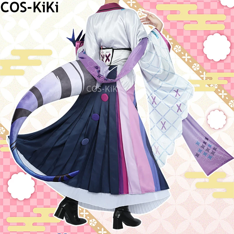 COS-KiKi Vtuber Nijisanji EN Selen Tatsuki New Year Clothes Game Suit Lovely Cosplay Costume Halloween Party Role Play Outfit