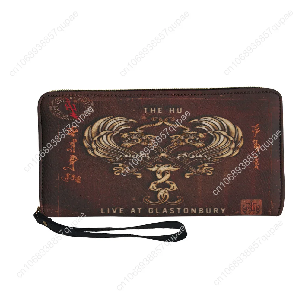 The Hu band Snow Red Hun Rock Band Totem Custom Wallet Purse Mens Womens Zipper Long Wallets Double Print  Portable Wallet Bag