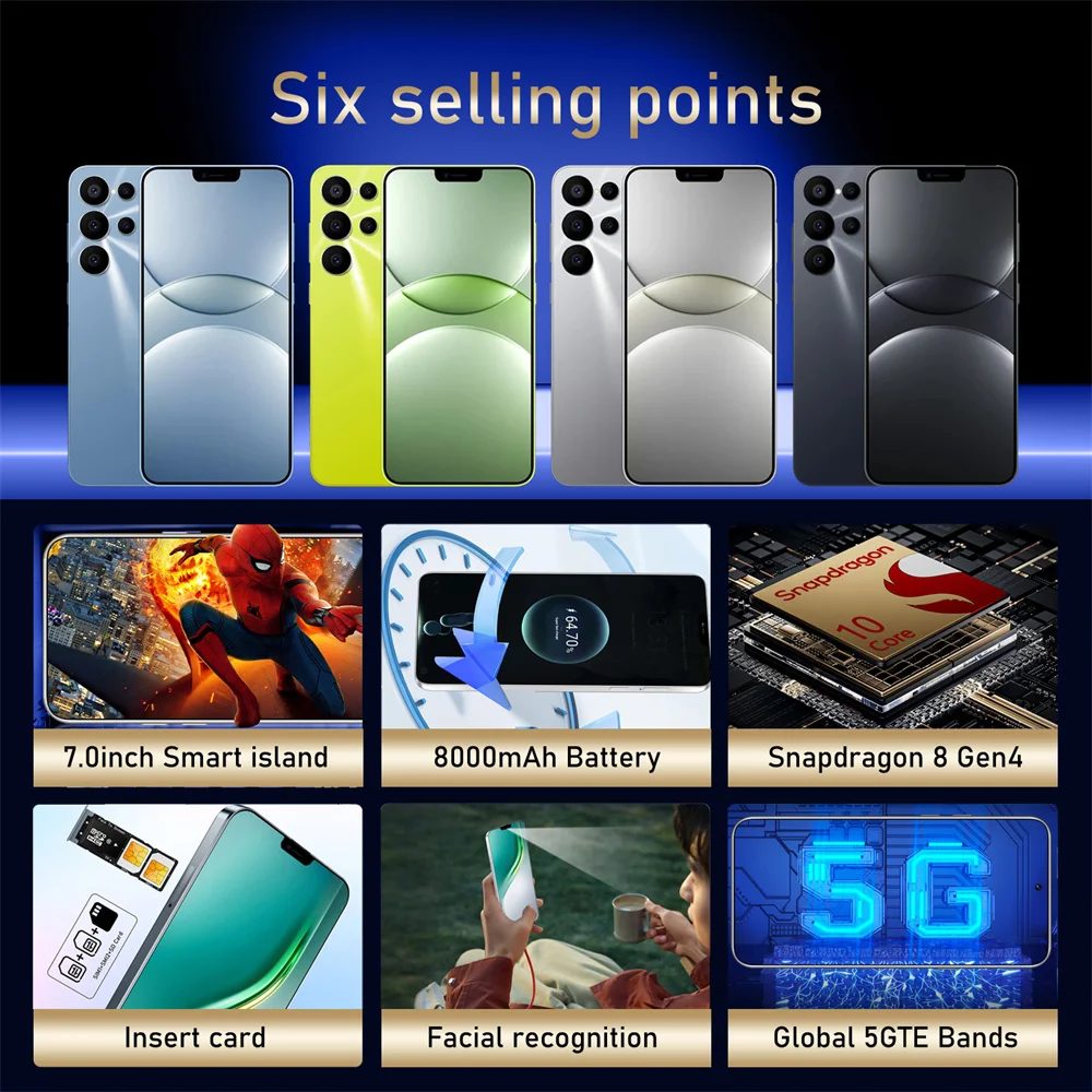 حار S25 الترا الأصلي 2026 حار 7.3HD ذكي 5G بطاقة مزدوجة المزدوج الاستعداد نظام أندرويد 15 الإصدار العالمي بطارية 8000mAh #2