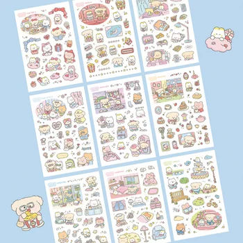 Cute Cartoon Animal Bear Stickers Handbook Diary Planner Notebook Scrapbook Stationery…