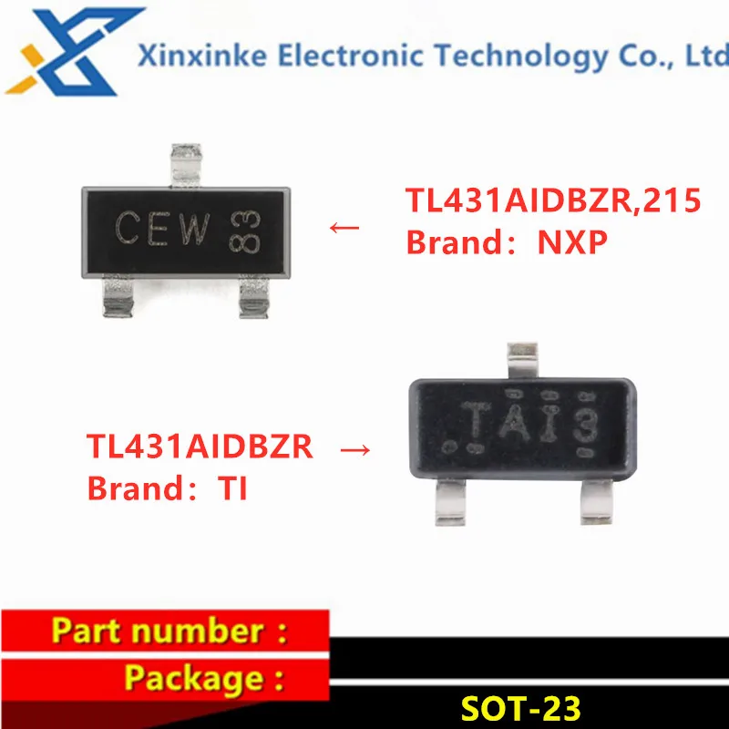 20PCS TL431AIDBZR SOT-23-3 TL431AIDBZR,215 Mark：TAI3 CEW Voltage References Adjustable Precision Shunt Regulator Power Manage