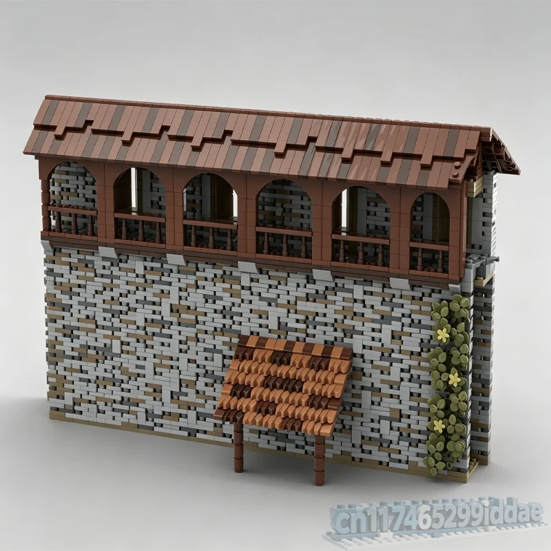 MOC 4374PCS Medieval European Castle Wall Building Blocks Model Ancient Fort Architecture Bricks DIY Assemble Popular Toy Gift