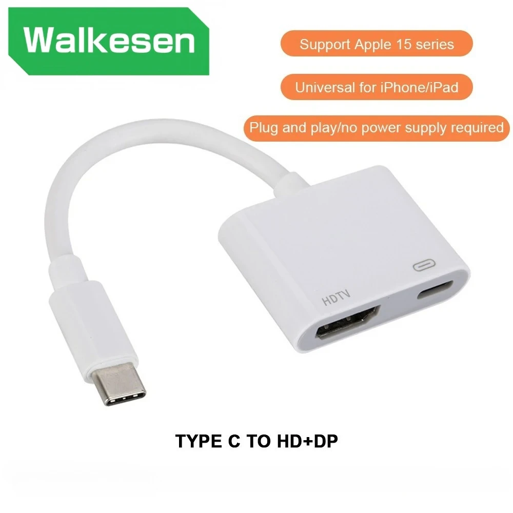 USB C To HD Adapter Cable Type C 4K 30HZ/60HZ Digital AV Converter For HDTV Projector Monitor Sync Screen Connector Accessories