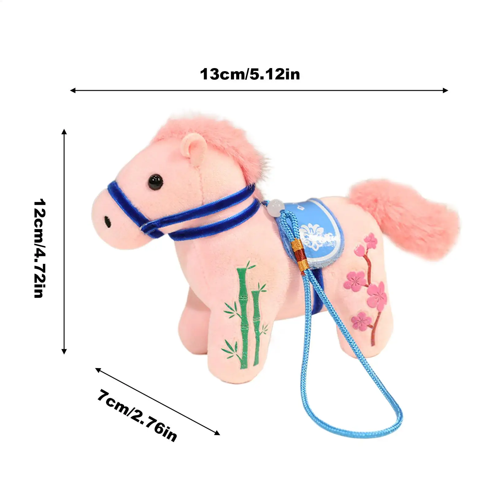 2026 中国の旧正月馬マスコットぬいぐるみバックパックペンダント中国の旧正月ぬいぐるみ馬子供ティーン大人ファッション