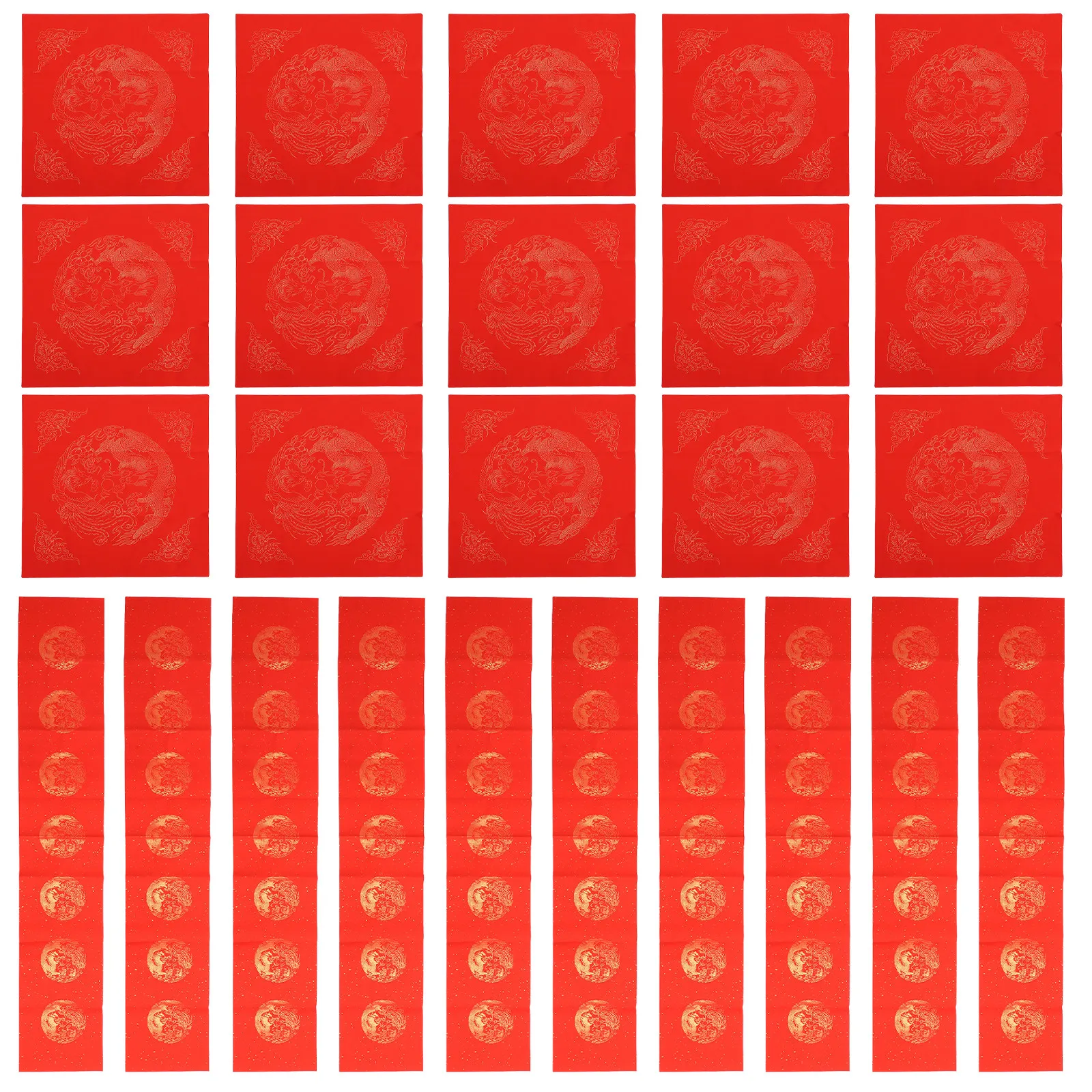 1Set Professional Red Xuan Paper Multi Functional Couplets Paper Spring Festival Wedding Anniversary Decoration Blank Chinese