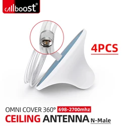 Callboost 4PCS Omni Antenna Network Antenna Comminucation GSM 2G 3G 4G Internet Cell Repeater 698-2700mhz N-male Connect Amplifi