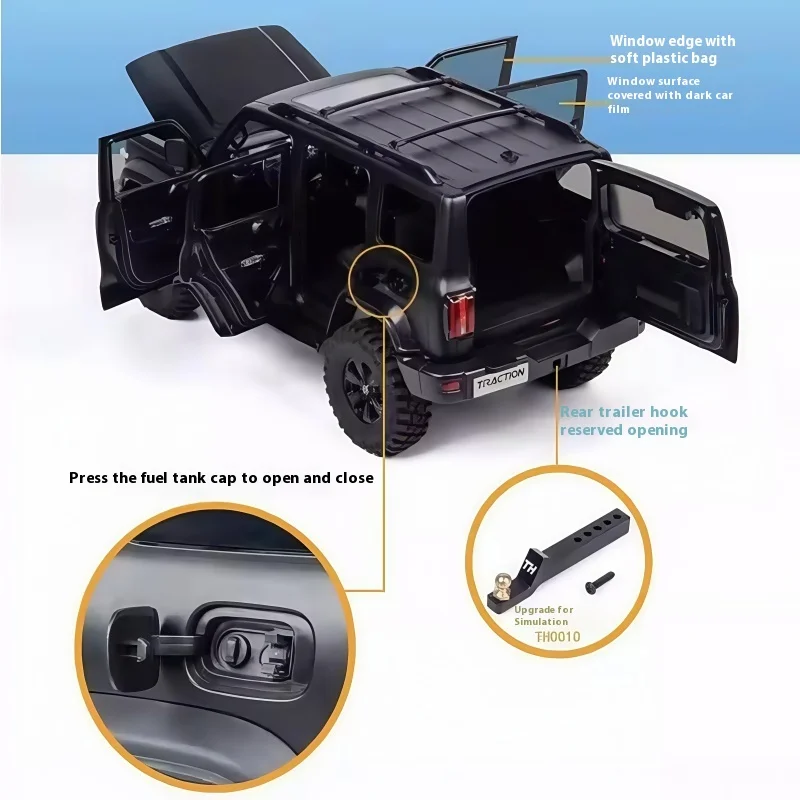 핫 리모컨 오프로드 차량 탱크 300km 레이시온 하드 쉘 클라이밍 카 RC 전기 모델카 디퍼렌셜 락 선물