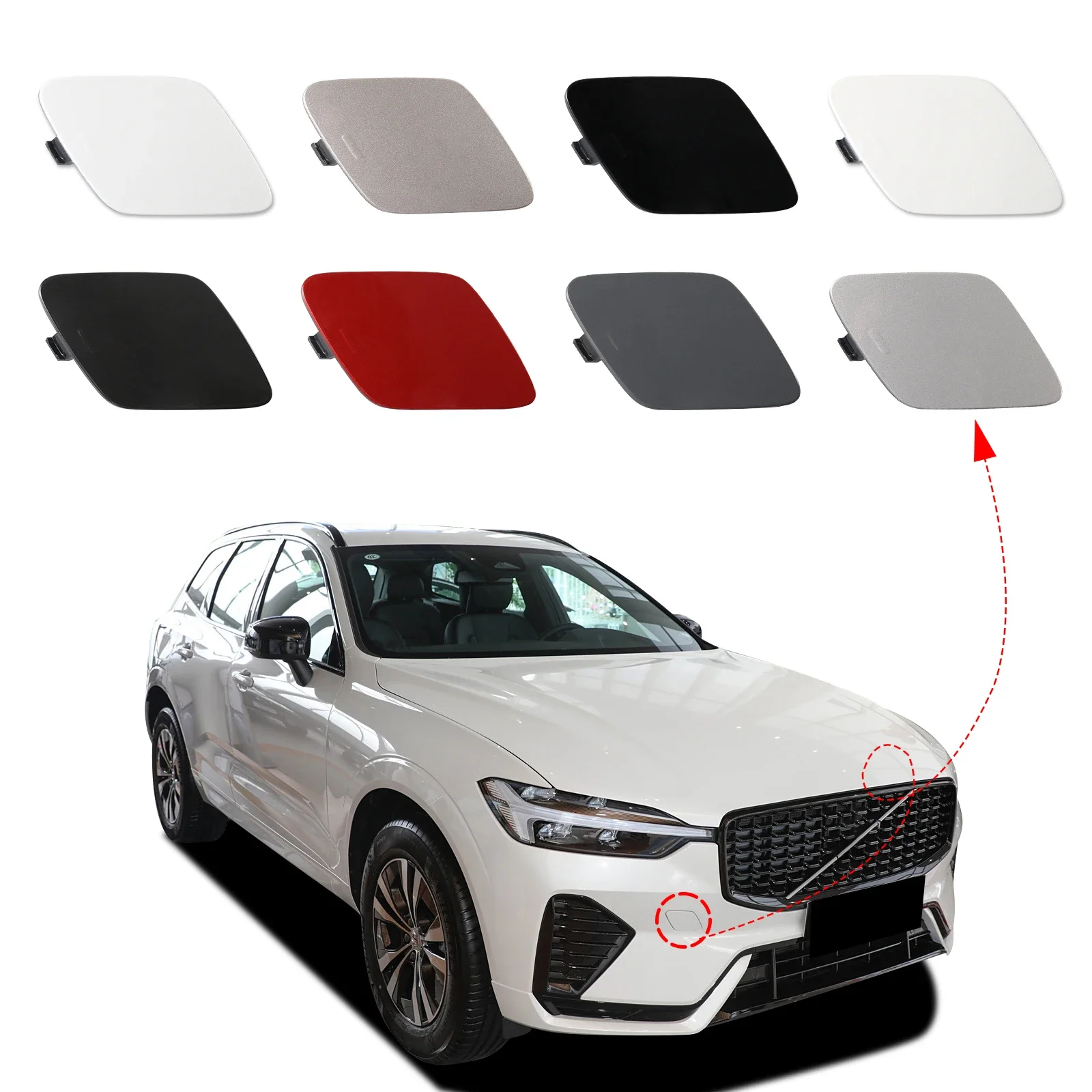 

Передний бампер OLANGDA, крышка фаркопа, буксировочная проушина для Volvo XC60 2022 2023, спортивная версия 32234960