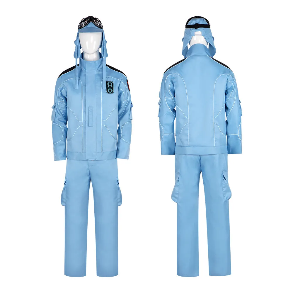 

Fulujiacos Mickey Barnes Cosplay Costume Coat Pants Glasses Hat Uniform