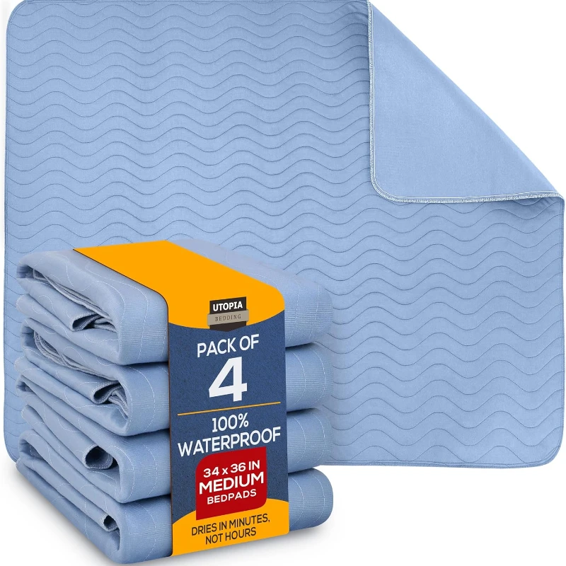 

Bedding Waterproof Incontinence Mattress 34 X 36 Inch Elderly, Kids, Pet Washable & Reusable Mat, Absorbent Protective Pad