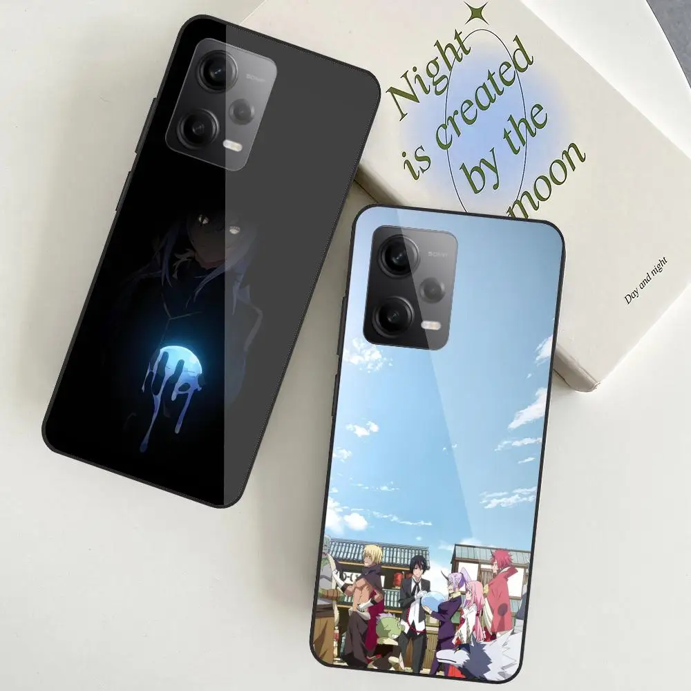 Regarding Reincarnated to Slime Phone Case For Redmi Note 13 Pro Plus 12 11 A3X A1 A2 13C 12C Black Glass Cases