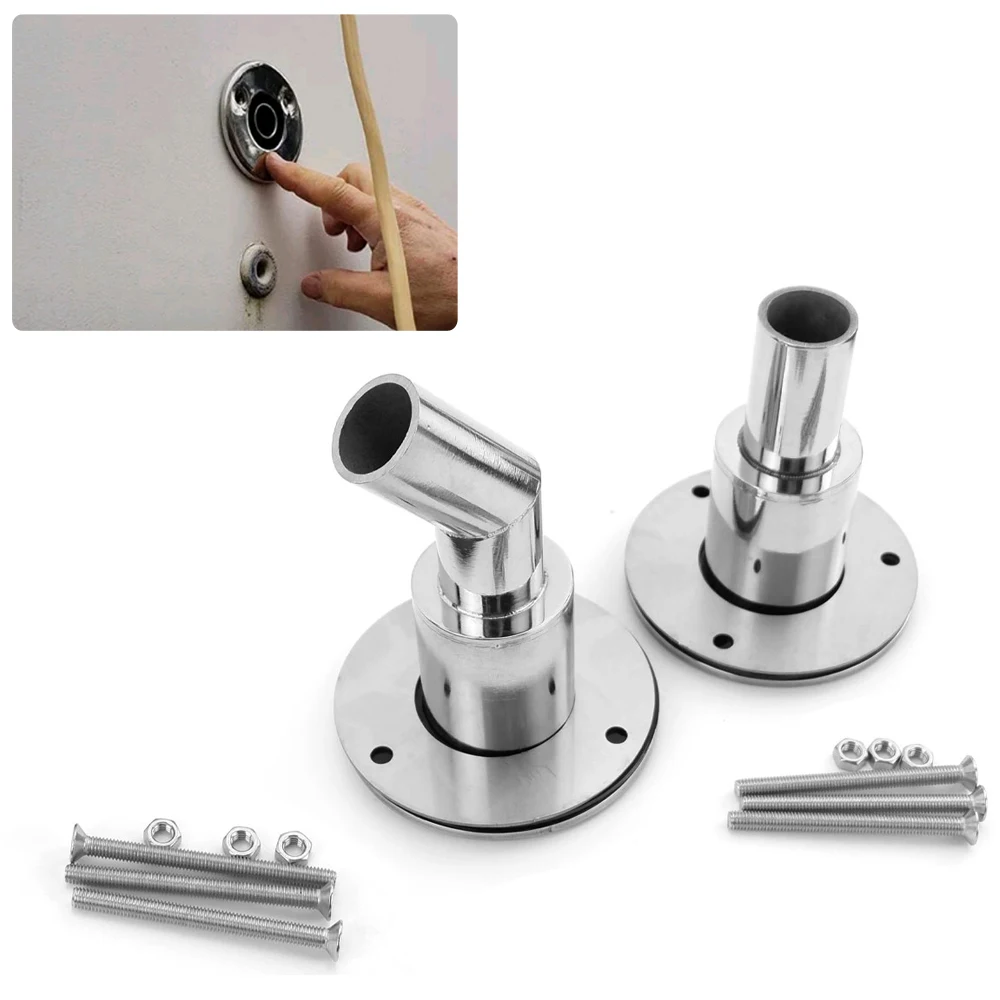 24mm Stainless Steel Thru Hull Exhaust Fitting Tube Pipe Socket Hardware Part Air Diesel Heater Accessories for Car Boat Truck