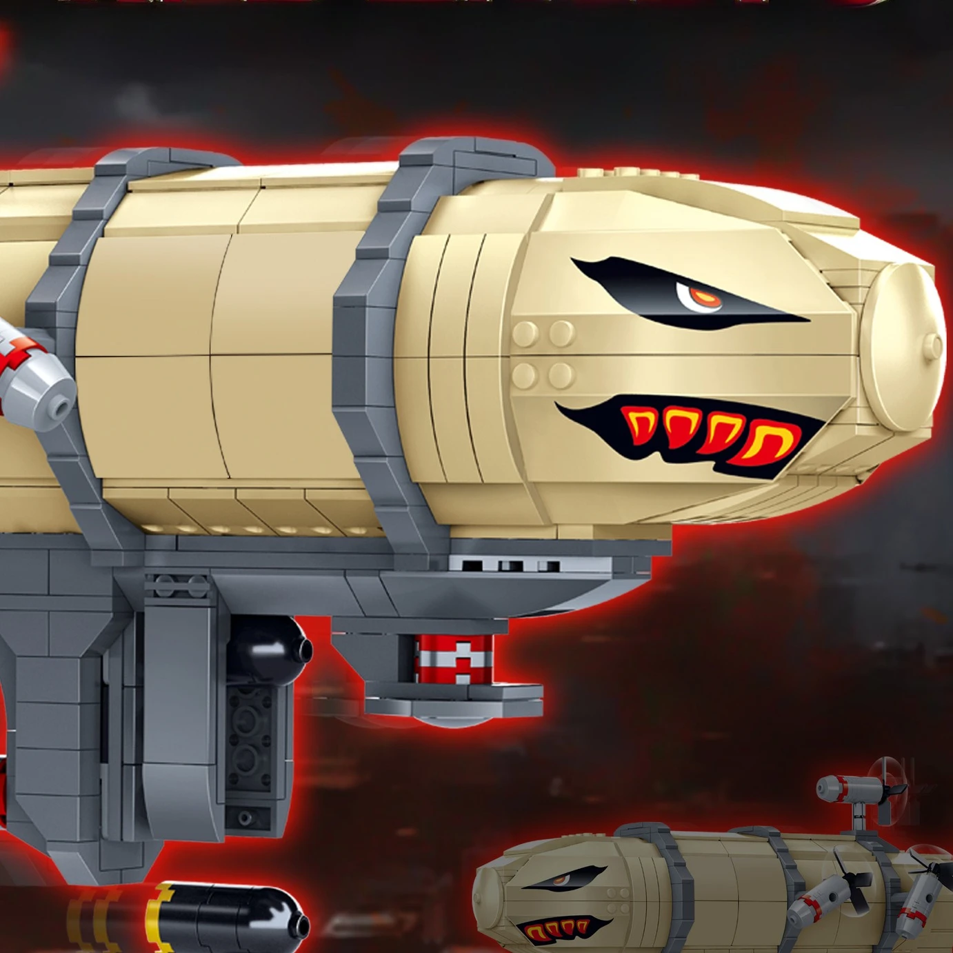 

Building Blocks 81017 Red Alert Educational Airship Model Toy - Fun Intellectual Challenges Gift for Children