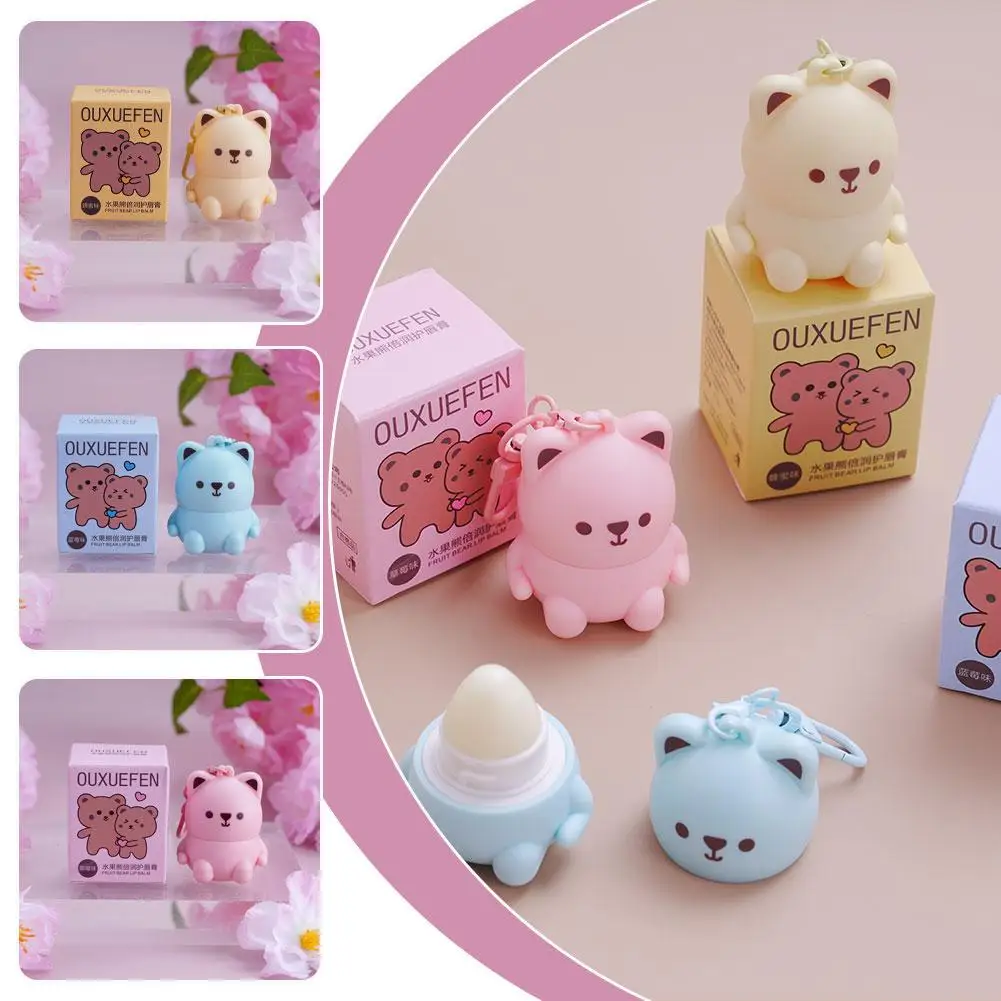 귀여운 작은 애완동물 립밤은 보습과 보습을 제공하여 립 라인을 개선합니다. 어린이를 위한 동상 방지용 프라이머 수리 J5D4