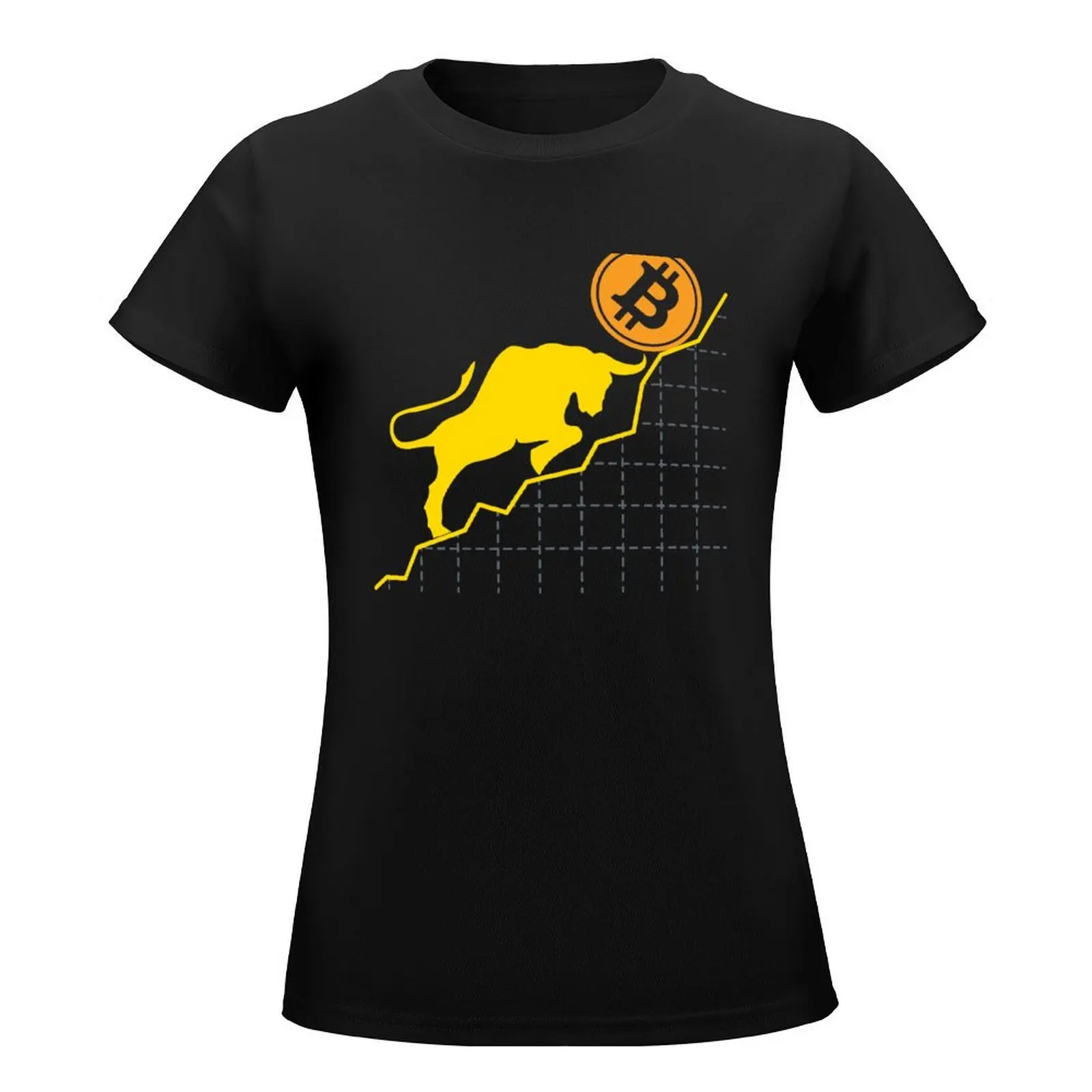 Bitcoin Trader Crypto Asset Trader Bull Trend Art T-Shirt plus size tops female summer clothes t-shirt dress for Women long