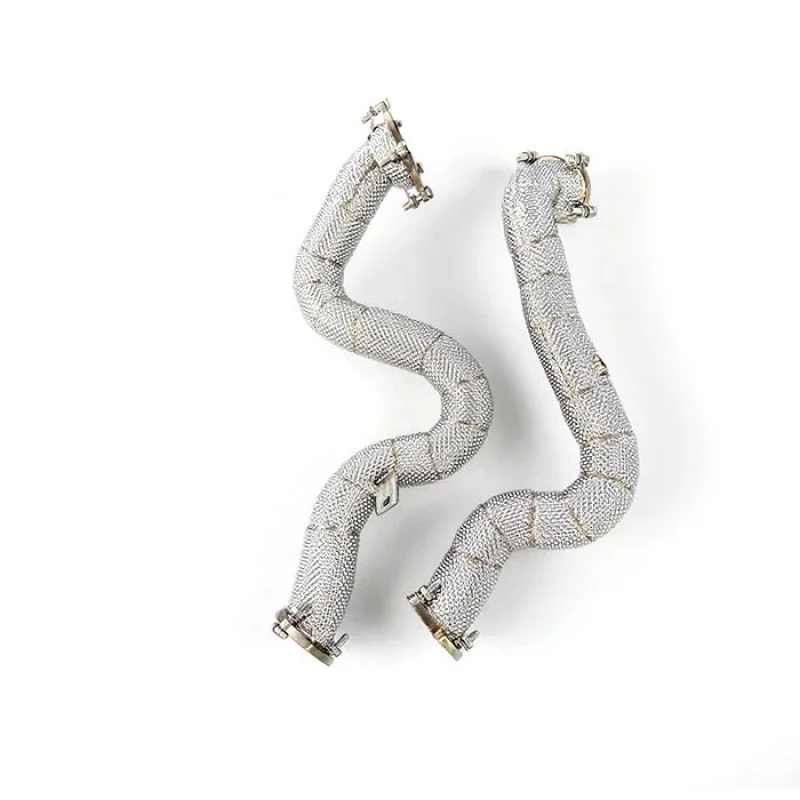 

Free Flow Exhaust Pipe for S6/S7 C7 4.0T 2013-2018 304 Stainless Steel Heat Shield Exhaust Downpipe