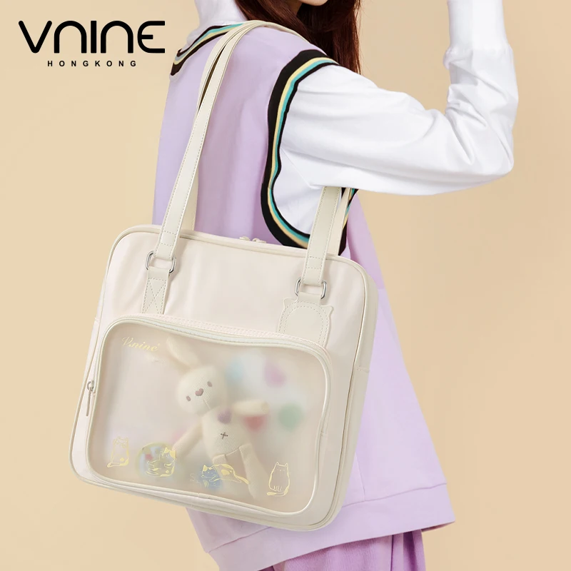 VNINE bag for women\'s commuting class bag, large capacity crossbody bag, single shoulder pain bag, handbag, college tote bag