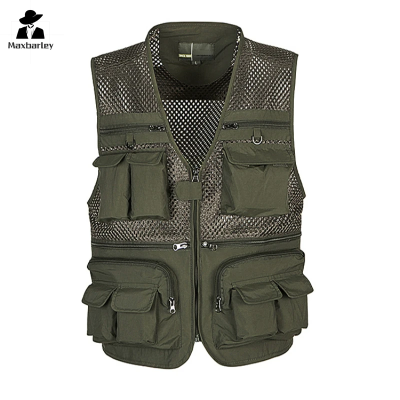 

Summer Thin Mesh Jacket Mountaineering Fast-drying Casual Multi-pocket Male Photo Fishing Vest Outside