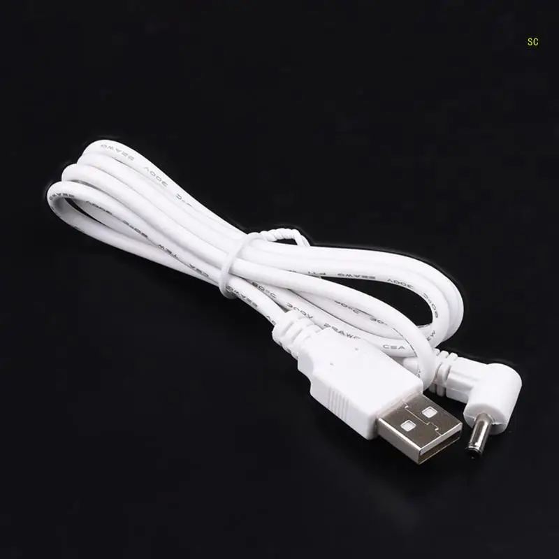 Adaptador enchufe acodado USB macho a conector macho 90 grados, Cable convertidor corriente 3,5mm 35mm