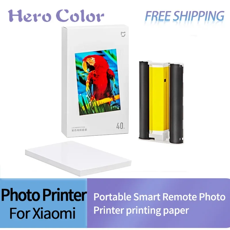 Xiaomi Photo Printer 1S Color Photo Paper Set of 80/160/240 Pcs High Definition Sublimation 6 Inch Portable Photo Paper Portable