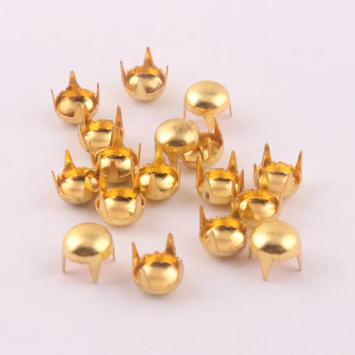 

6mm round brass clothing garment bag spike claw nail stud rivets