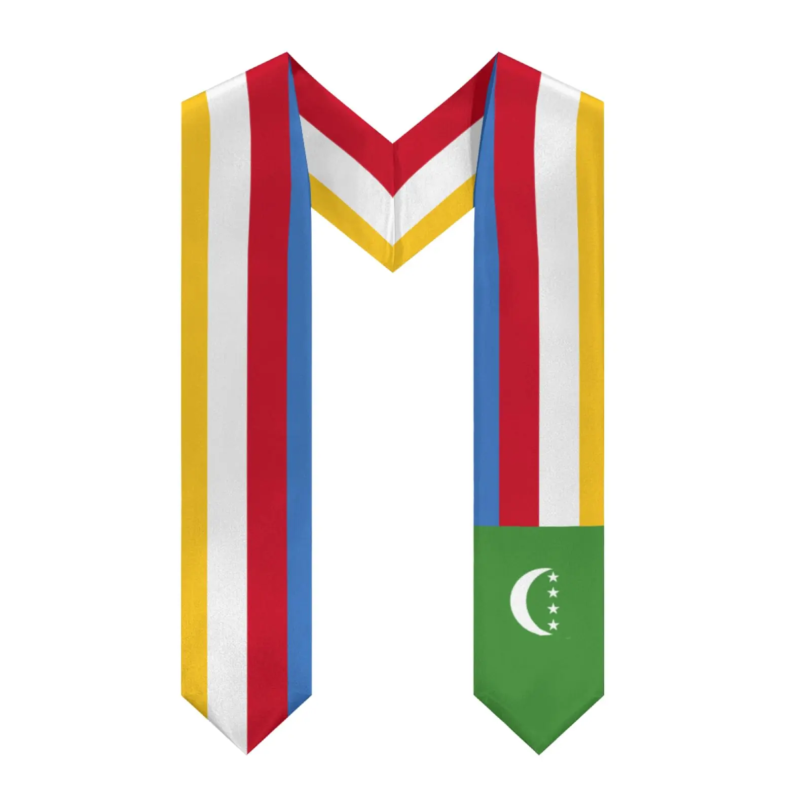 

Выпускной палантин с V-образным вырезом и флагом Комороса 2025 года, шаль-пояс Honor для учебы, доски для международной студентов