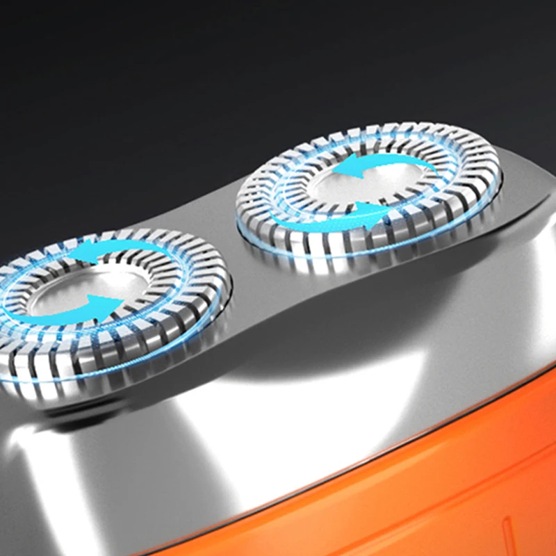 ماكينة حلاقة عصرية قابلة لإعادة الشحن للرجال برأس مزدوج ماكينة حلاقة عائمة لكامل الجسم ماكينة حلاقة كهربائية مغناطيسية صغيرة مقاومة للماء ماكينة حلاقة رجالية