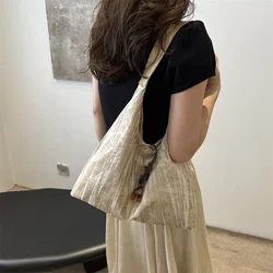 New Chinese Style National Style Bag Women's 2024 New Trendy Summer Antique Commuter Underarm Bag Slack Versatile Tote Bag