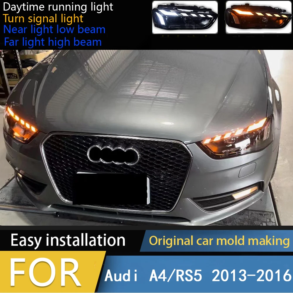 

Car Styling Head Lamp for Audi A4 Headlights 2013-2016 RS5 Type Headlight Projector Lens DRL Signal Automotive Accessories