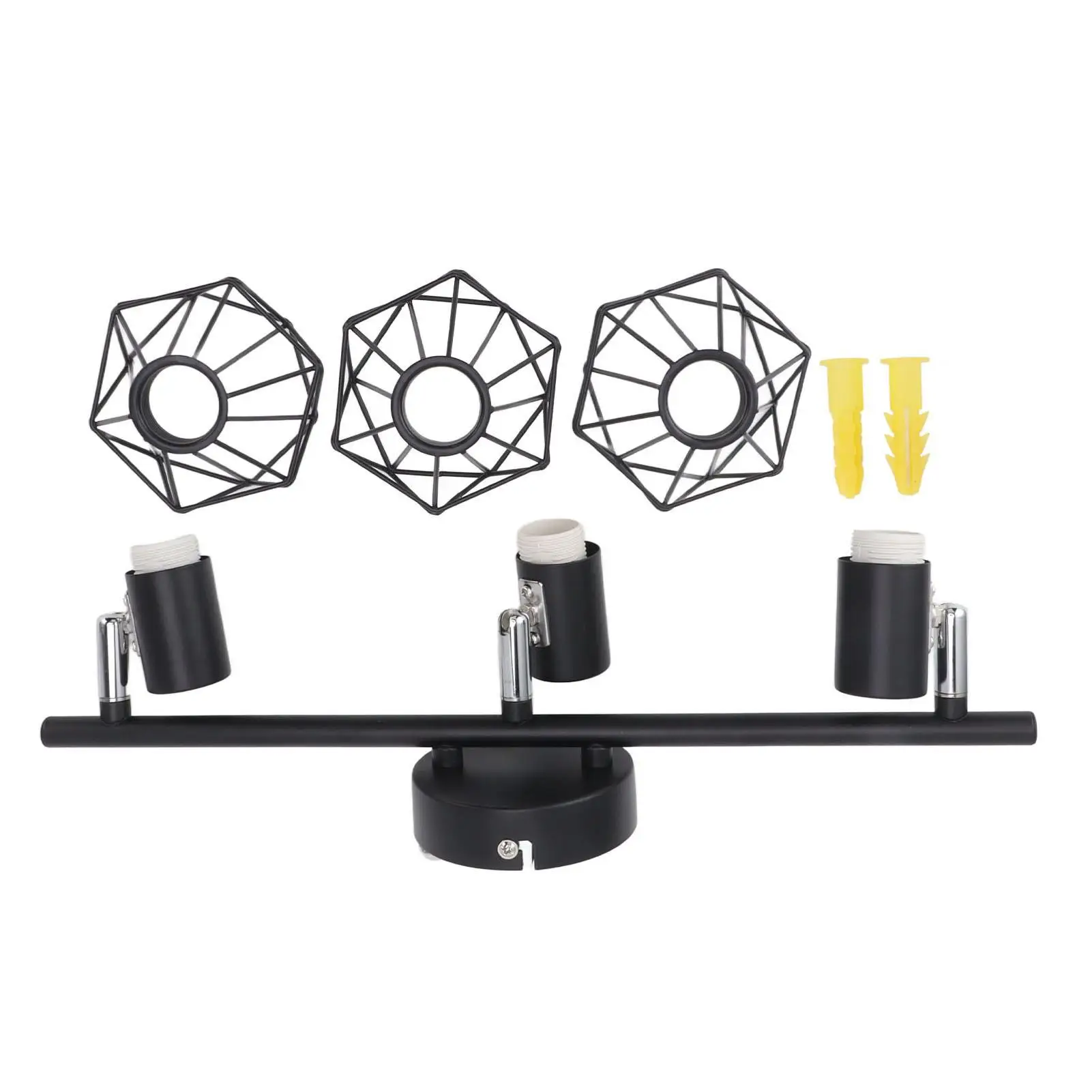 

Rotatable 3-Way Black Ceiling Spotlight Track Lighting for kitchens - 85-265V, Corrosion-Resistant Design