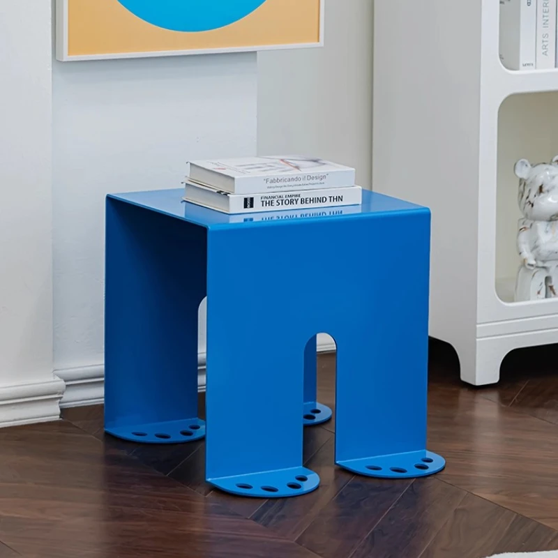 Scandinavian Creative Side Table Modern Minimalist Iron Leg Coffee Table Designer End Desk for Living Room Unique Home Furniture