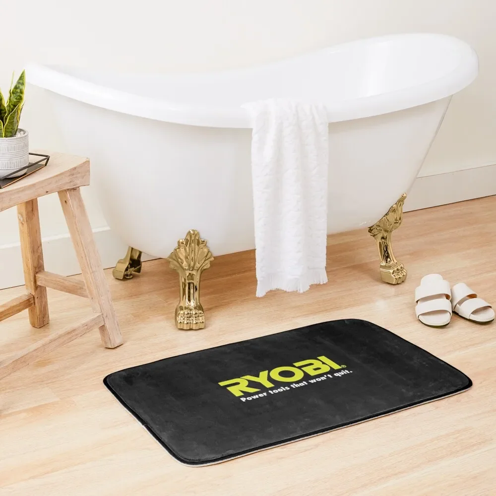 

POWER TOOLS - "RYOBI"LOGO Classic T-Shirt Bath Mat Bathroom Accessory For Toilet Bathroom Carpet Set Mat