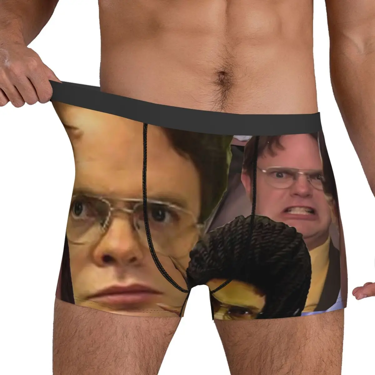 

Нижнее белье Dwight Schrute, мужские трусы-боксеры с забавным принтом, мягкие боксеры, высококачественный дизайн, трусики большого размера