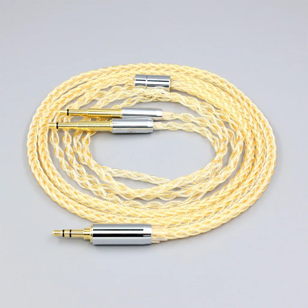 8 Core 99% 7n Pure Silver 24k Gold Plated Earphone Cable For Meze 99 Classics NEO NOIR Headset Headphone LN008418