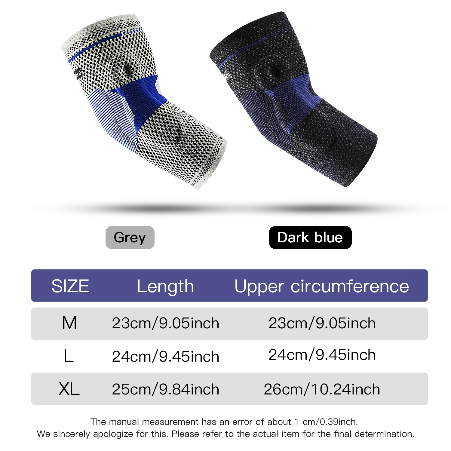 1Pcs Elbow Pads Silicone Compression Elbow Protection Sports Injuries 3D Knit Adjustable Elbow Support Tennis Basketball