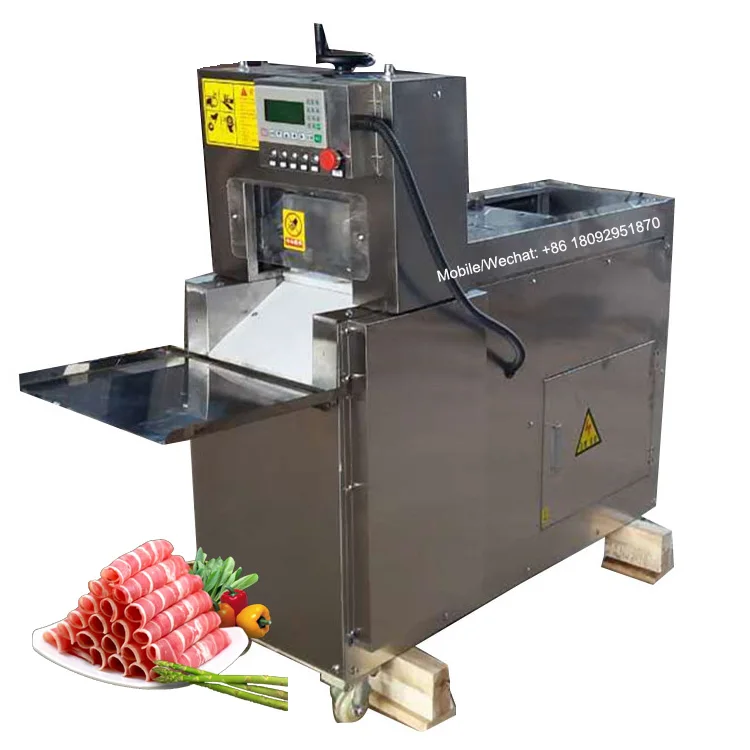 Commercial Full Automatic Fresh Frozen Beef Ham Bacon Cheese Meat Slicer Sausage Steak Slicing Cutting Machine