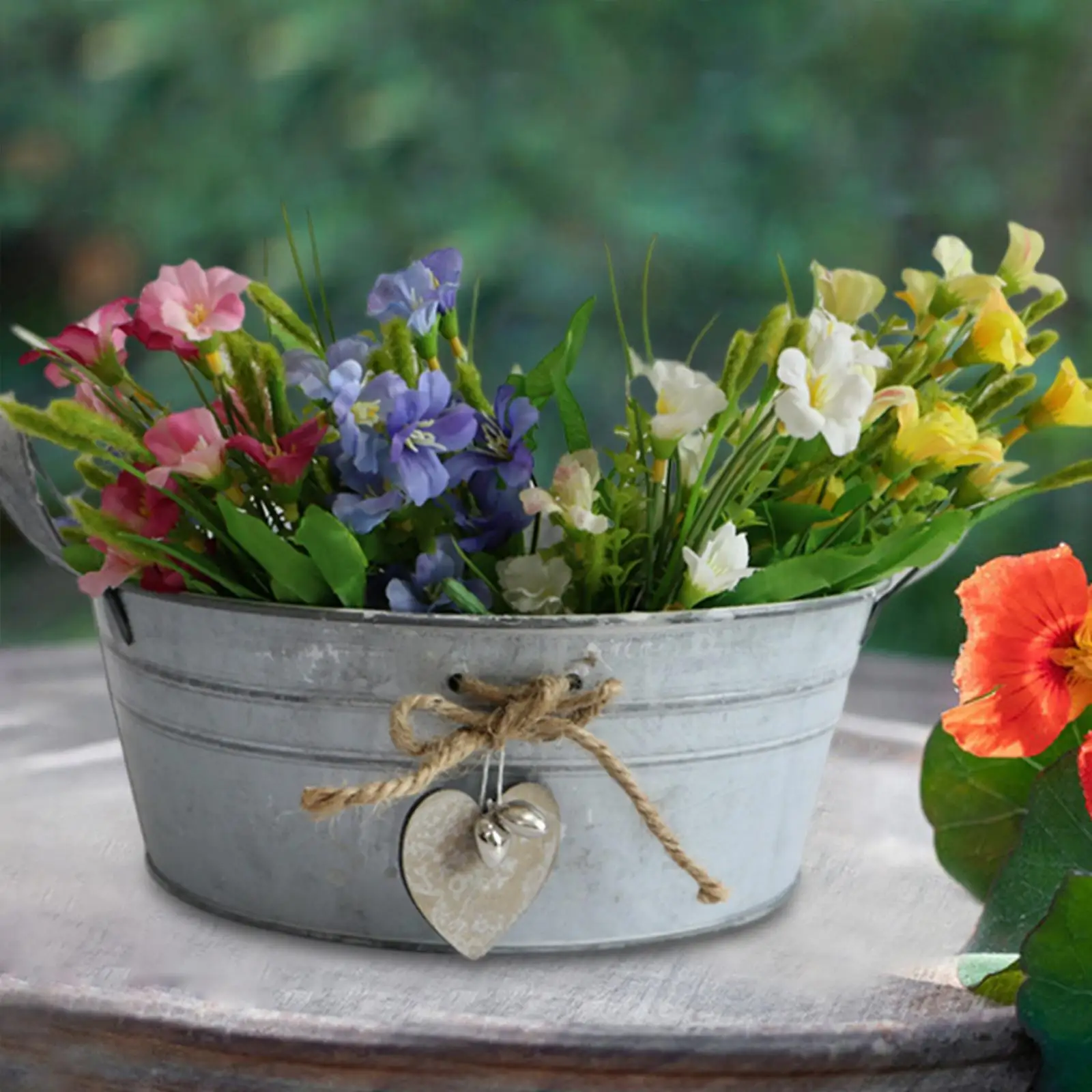 Iron flower buckets Planter Pail Plants Container French Bucket