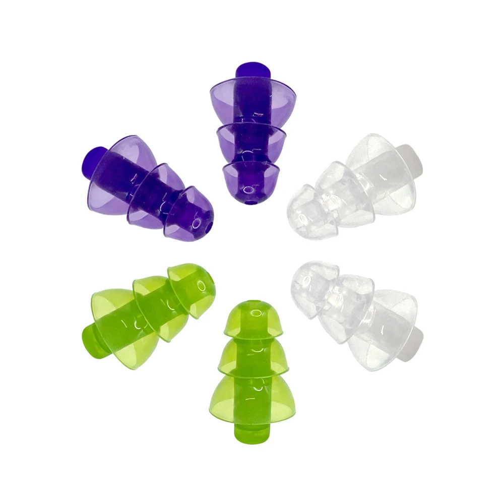 High-fidelity Concerts Silicone Earplugs, Motorcycle Ear Plugs Wind Noise Reduction, Used for Sleep, Exercising, Shooting, Etc.