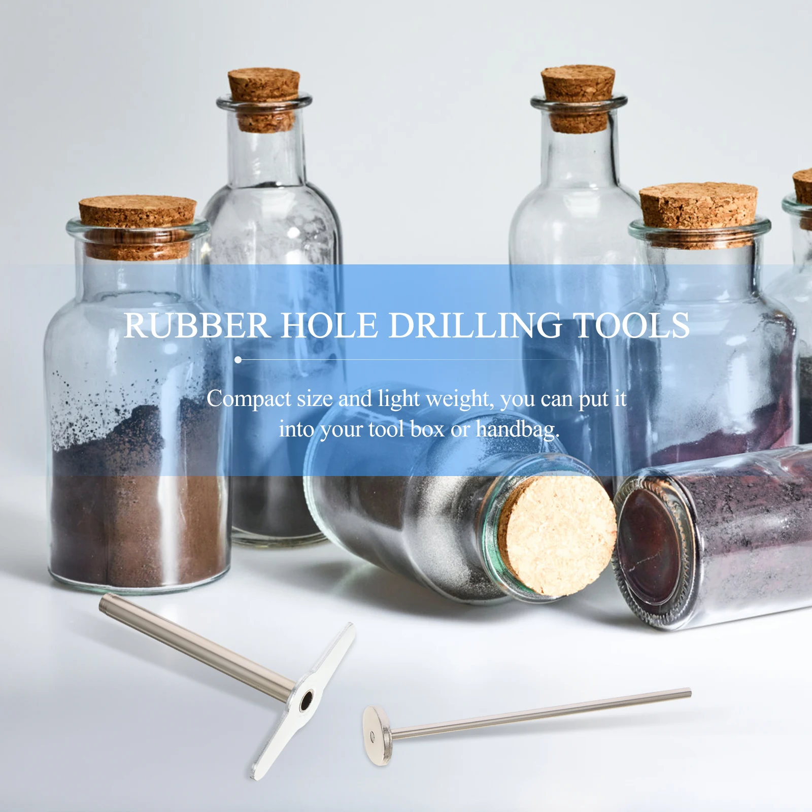 

4 Pcs Rubber Stopper Hole Punchers Steel Manual Laboratory Punchers Perforators Drill Tools Practical Experiment Fixing