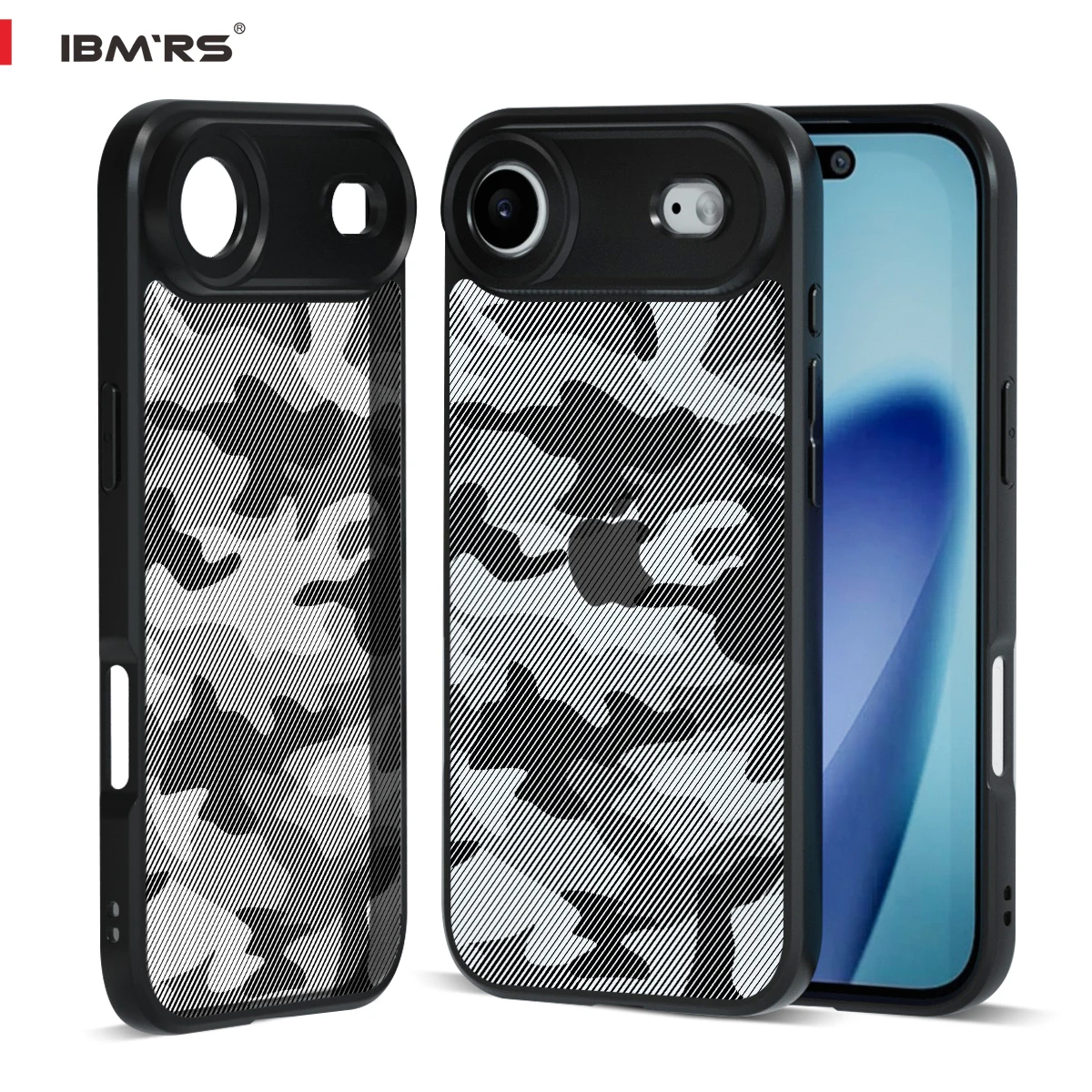 

IBMRS For iPhone Air Case 2025, Military Camo Shockproof Cover, Flexible Anti-Drop TPU Phone Case