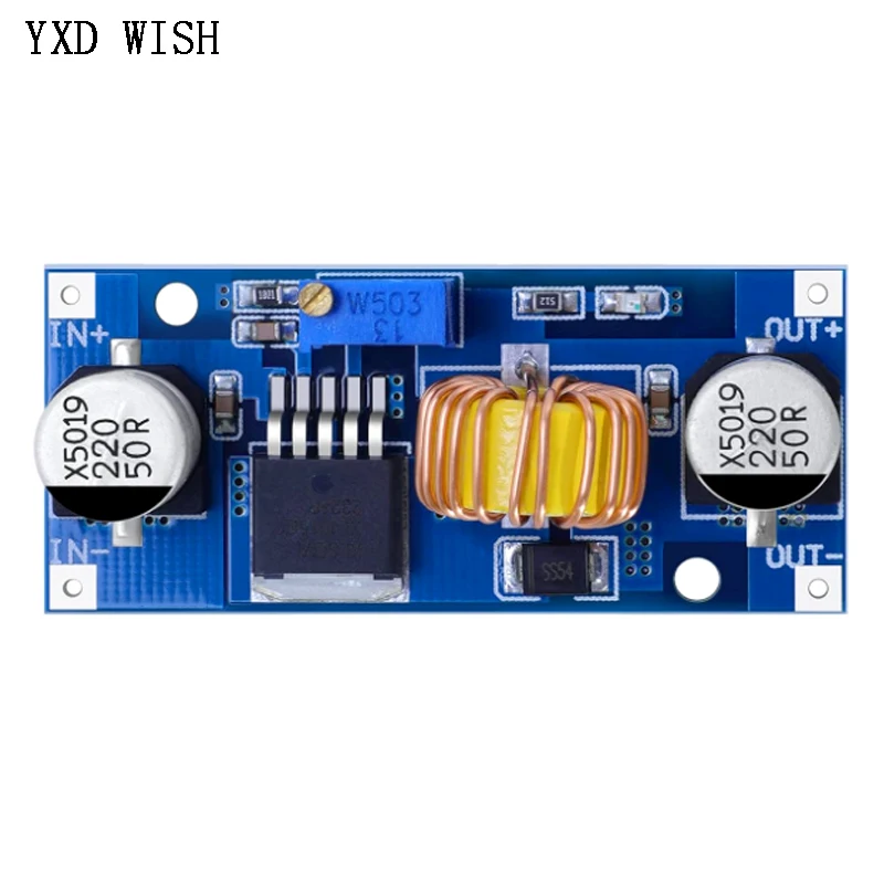 10PCS 5A DC-DC Step Down Adjustable Power Supply Module Lithium Charger XL4015 4~38V 96% 5A DC Adjustable Step-down Module
