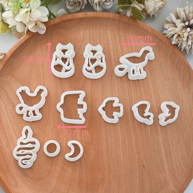 Cute Animal Fox/snake/flying Bird Polymer Clay Mold DIY Earring Pendant Jewelry Polymer Clay Cutter Shape Cutting Ceramic Tool