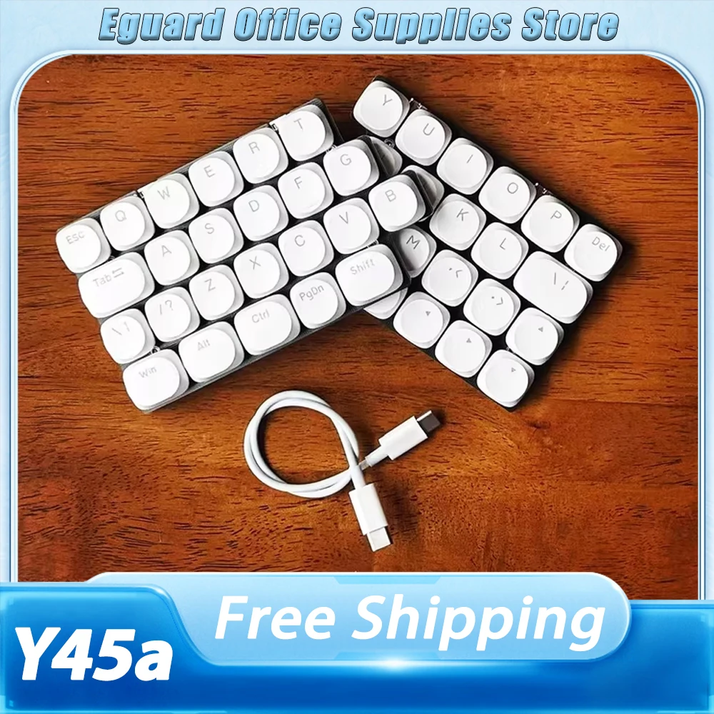 

Y45a Split Keyboard Wired Low Profile Switch 45Keys RGB Customize Ergonomic Support QMK VIAL Split Keyboard PC Gamer Accessories
